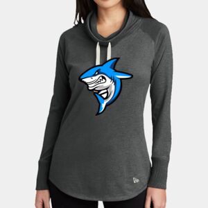 ® Ladies Sueded Cotton Blend Cowl Tee Thumbnail