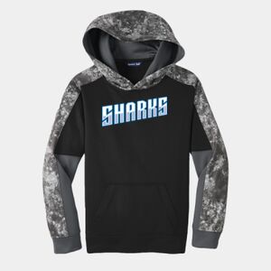 Youth Sport Wick ® Mineral Freeze Fleece Colorblock Hooded Pullover Thumbnail
